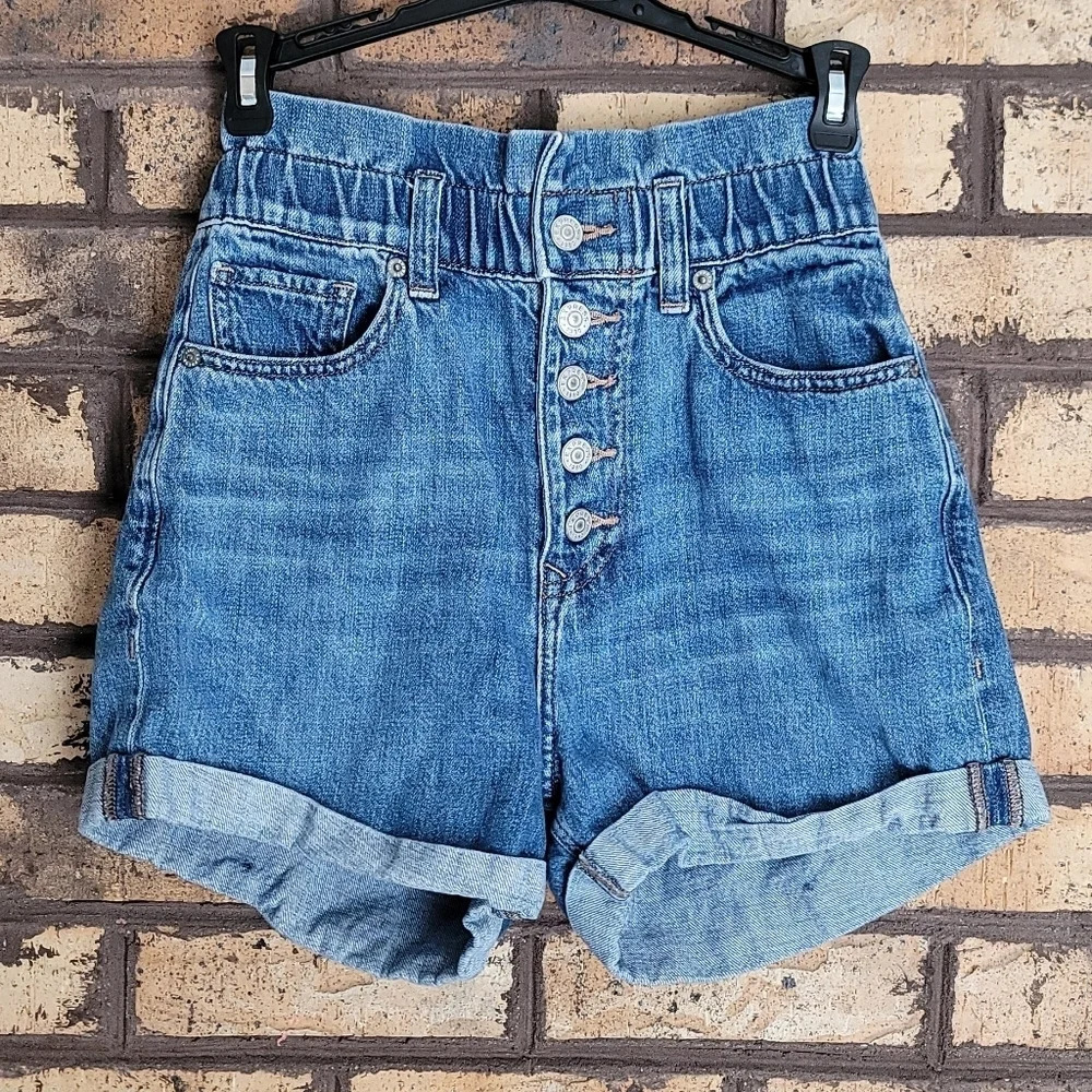 Express denim shorts, Shortie Extreme High Rise